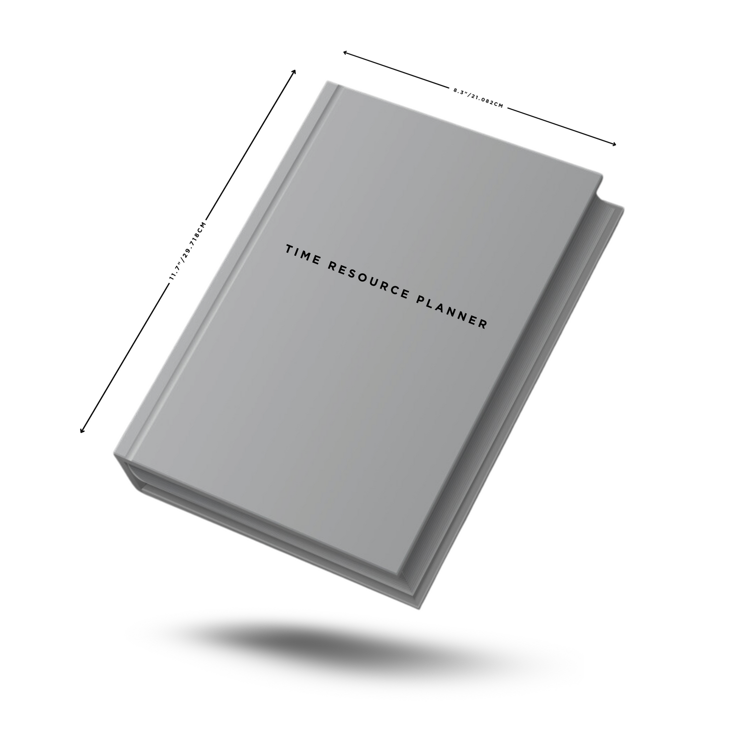 A4 Time Resource Planner on Desk: A4 Time Resource Planner resting on a desk, accompanied by stationery, emphasizing its role as an essential tool for achieving personal and professional goals.