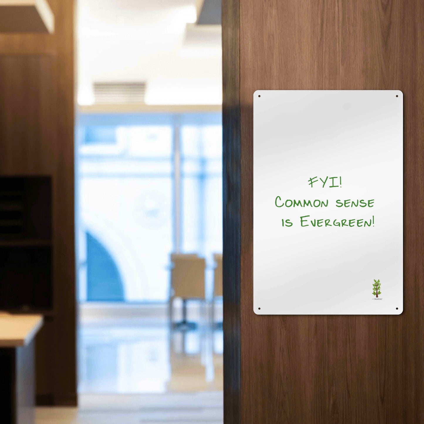 Evergreen FYI Line - Iron Sheet Wall Modern Artwork for Home Decor