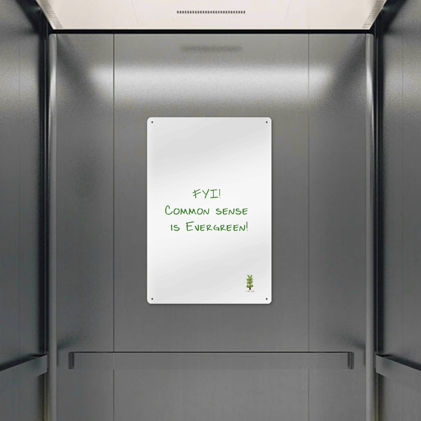 Evergreen FYI Line - Iron Sheet Wall Modern Artwork for Home Decor