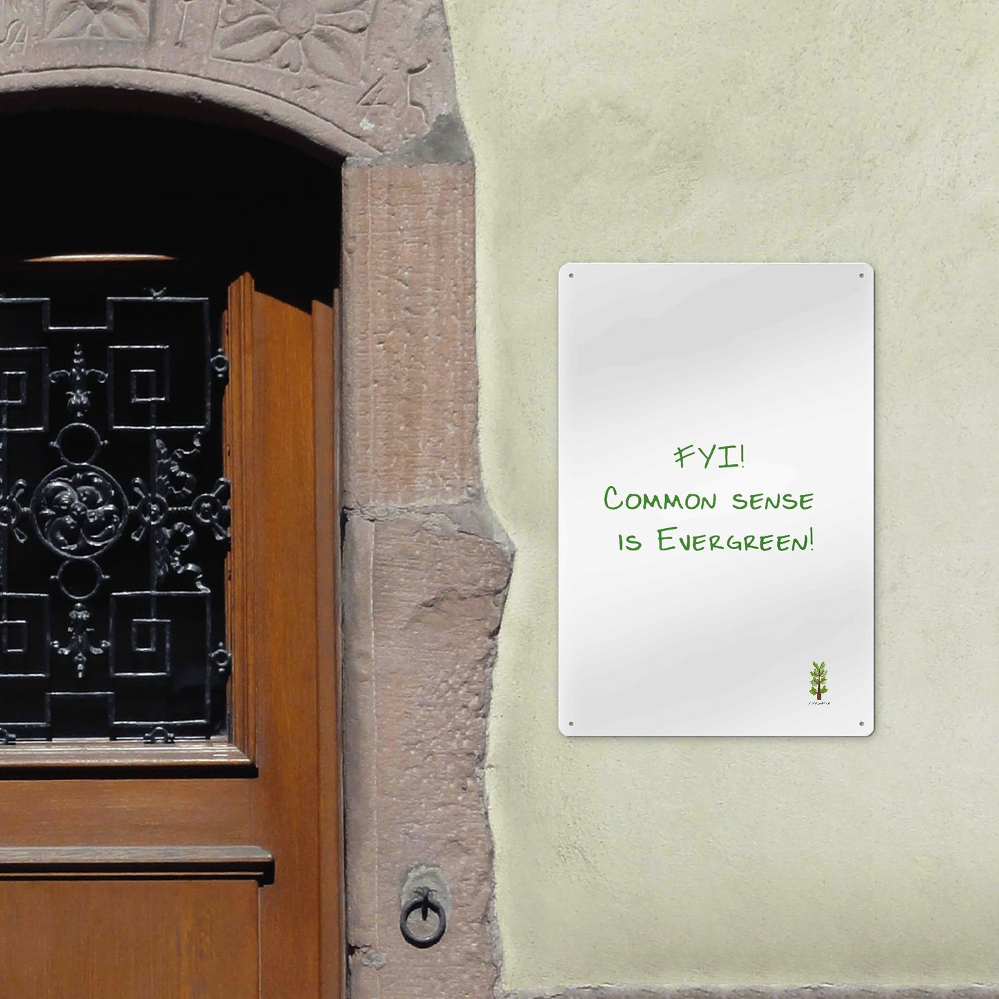 Evergreen FYI Line - Iron Sheet Wall Modern Artwork for Home Decor