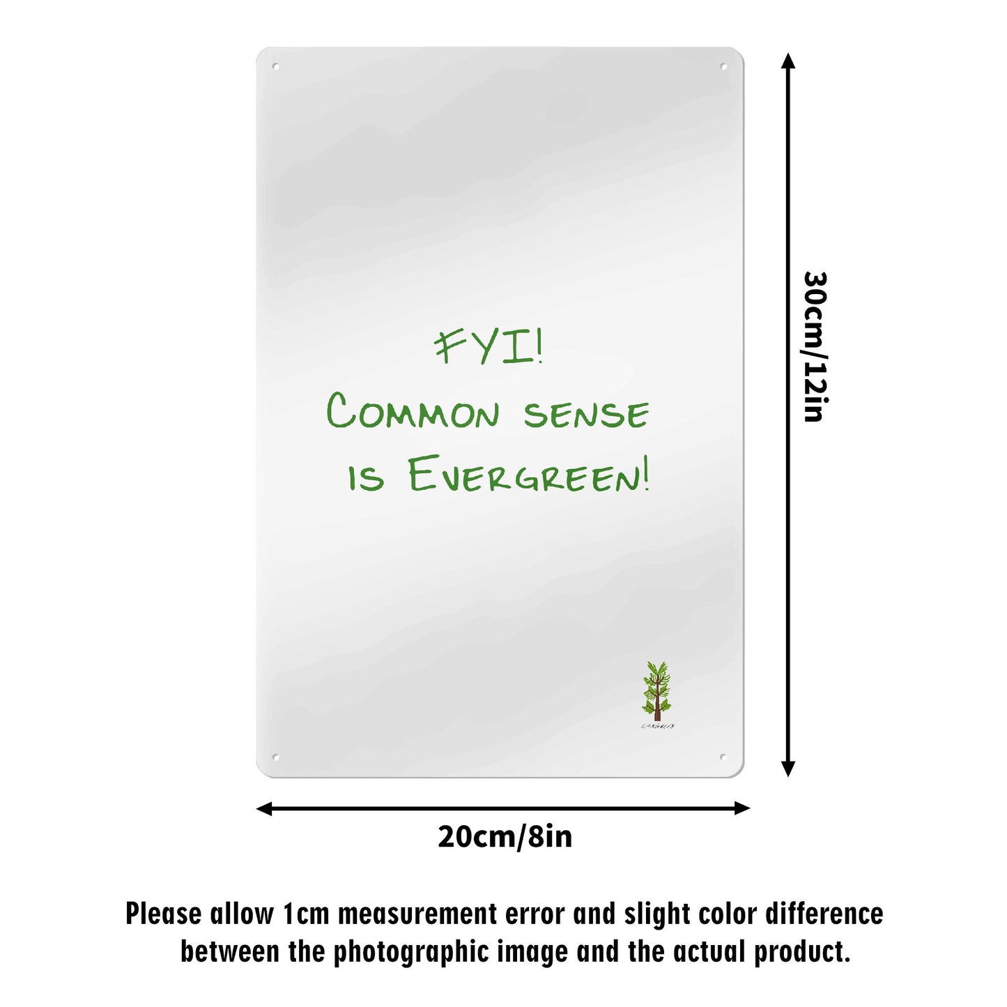 Evergreen FYI Line - Iron Sheet Wall Modern Artwork for Home Decor