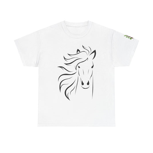 Evergreen Horse Line - Unisex Heavy Cotton Tee